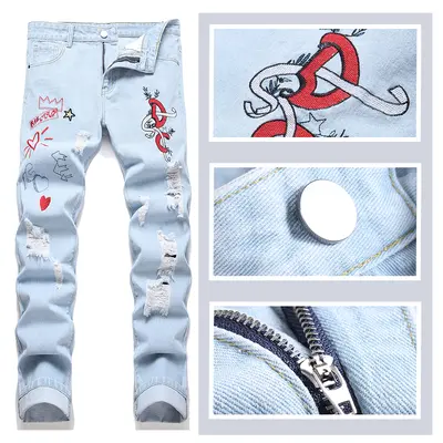 Bleach Design Pants TikTok Shop
