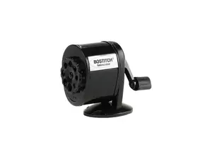Stanley Bostitch MPS1-BLK Table-Mount/Wall-Mount Antimicrobial Manual Pencil Sharpener, Black