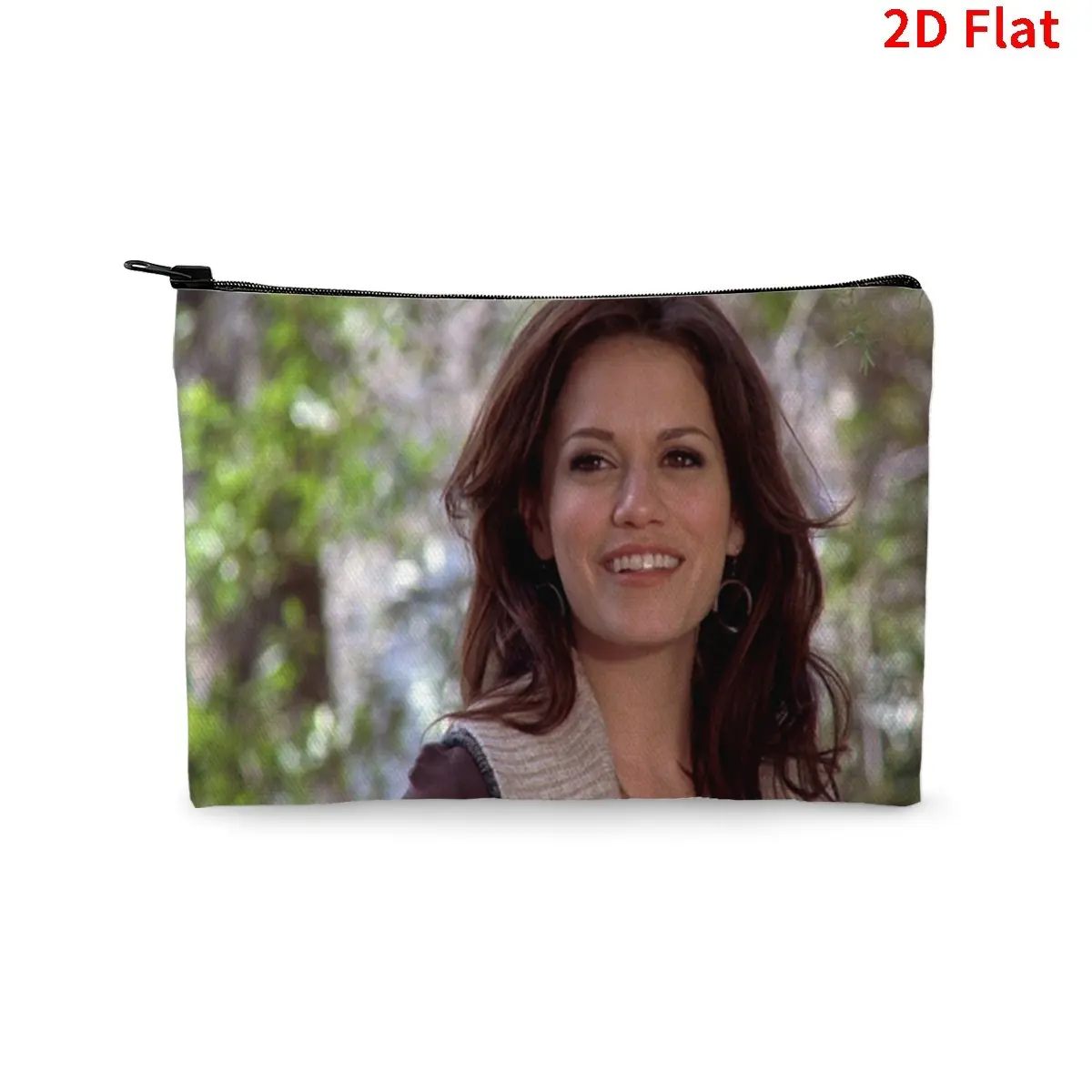 Custom Portrait Printed Cosmetic Bag with Zipper Closure, Stylish Travel Toiletry Pouch for Makeup Organization, Unique Fashion Accessory for Daily Use & Travel, Ideal Gift for Fans & Beauty Lover