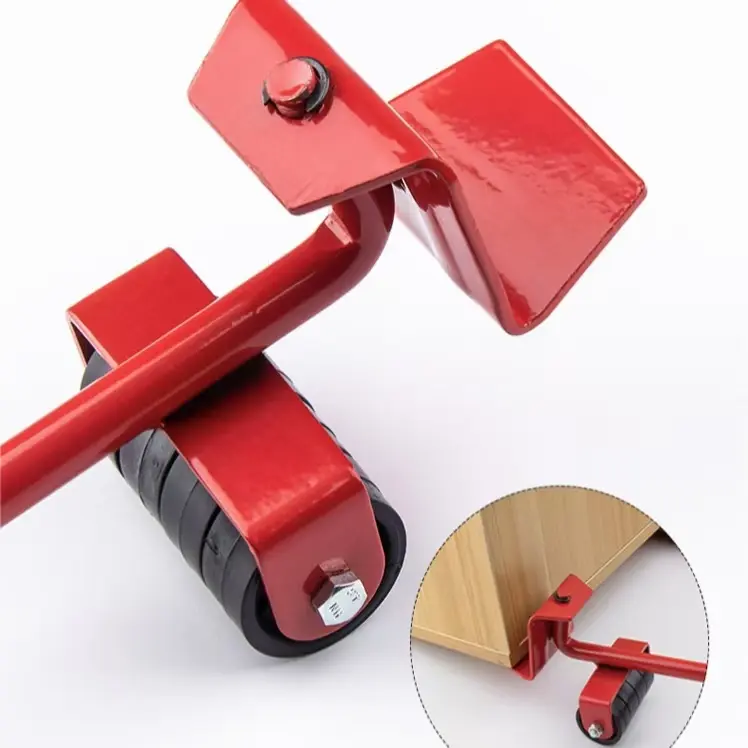Heavy-Duty Furniture Moving Lifter Tool with Wheels & Casters, Heavy Moving Jack for Sofa, Cabinet Positioning & Floor Installation