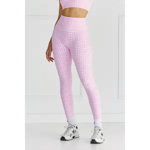 Astoria LUXE BALANCE Full Length Legging - Pink Gingham