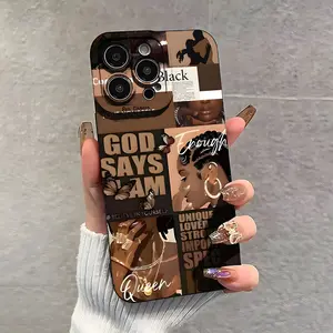 Girl Pattern Phone Case, Shockproof Phone Protective Cover, Fashion Phone Compatible with iPhone 11 12 13 14 15 17 Pro Max Protection Protector