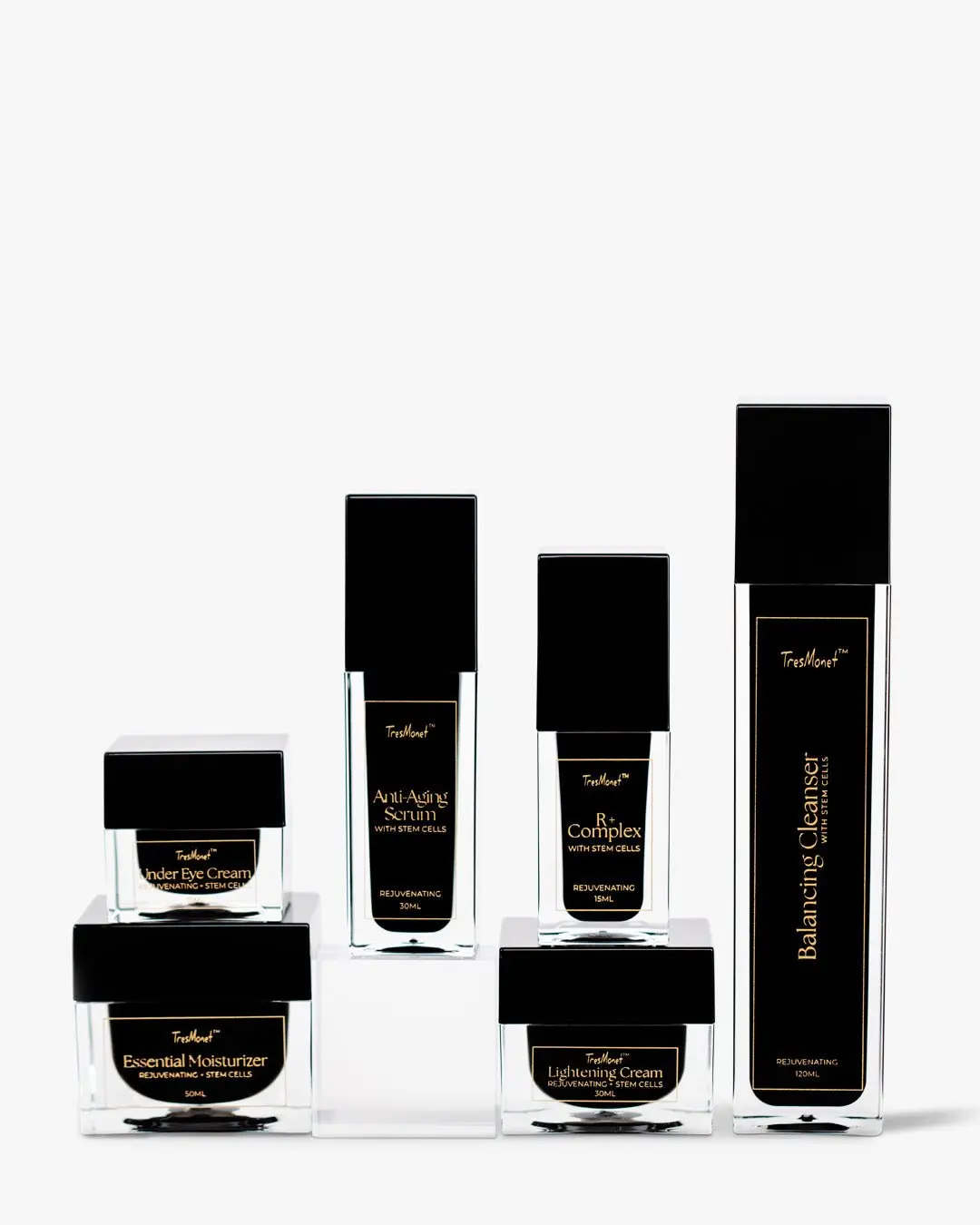 [TresMonet] Ultimate Rejuvenating Regimen | Includes Cleanser, Toner, Anti Aging Serum, Moisturizer, Under Eye Cream, R+ Complex, Brightening Cream