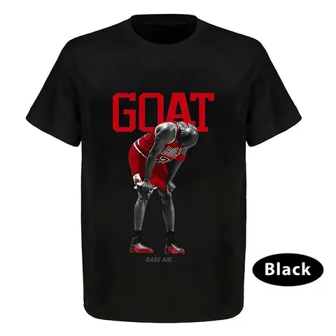 Match Flu Game 12 Jordan Retros Goat Black T Shirt Top Unisex, Basketball Shirt, Unisex T-shirt,  T-shirt ,Gift For Women, Gift For Men Crew Neck Vintage Letter  Tees  tee Eat Sleep Goon Repeat 67 Cotton Say You Swear Rifle 90s graphic good