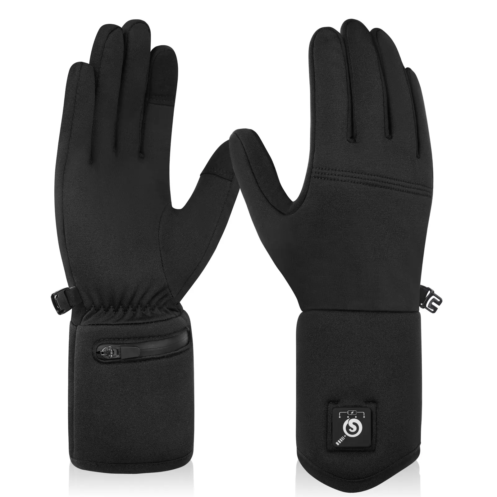 Heated Glove Liners for Men Women, Rechargeable Touchscreen Winter Gloves with 3 Heat Settings Arm Warmers