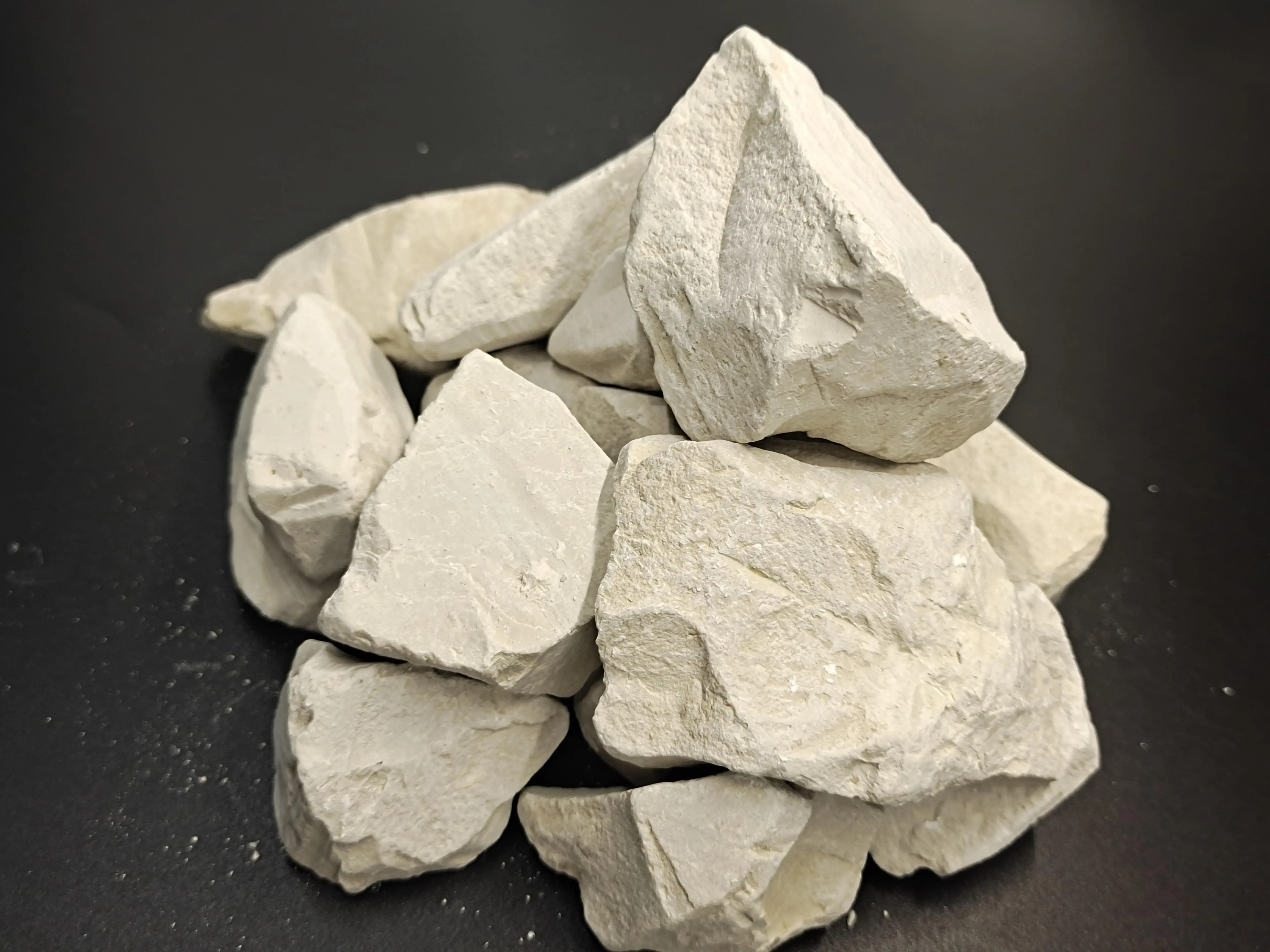 Natural Gray-White Kaolin Lumps with Gentle Grip: Soft, Slightly Sticky & 100% Edible Montmorillonite Bentonite Clay