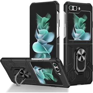 Ultra Slim Hybrid Phone Case with Ring Kickstand for Samsung Galaxy Z Flip 7 6 5 4 3 & Z Fold 7 6 5 4 3 & Motorola Motorazr 60 50 40 Ultra