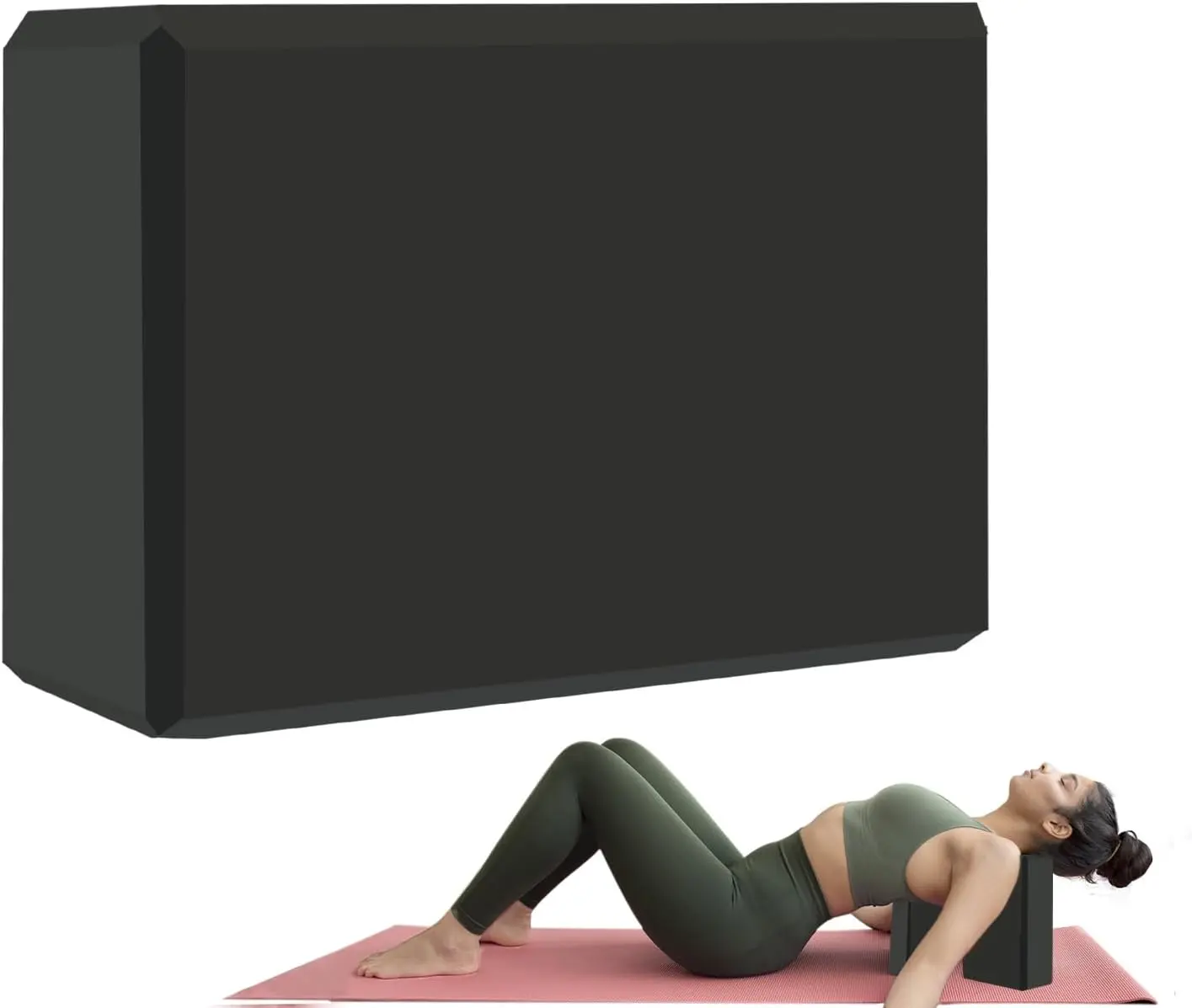 Yoga Block - Supportive Latex-Free Eva Foam - Soft Non-Slip Surface with Beveled Edges for Yoga, Pilates, Meditation - Yoga Accessories for Stability, Balance, Deepen Stretches