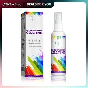 Sublimation Coating Spray for Cotton & Fabric – DIY Heat Transfer Primer, No-Peel Washable Adhesion, Stain-Proof & Abrasion-Resistant Finish, Works on T-Shirts, Canvas & Wood