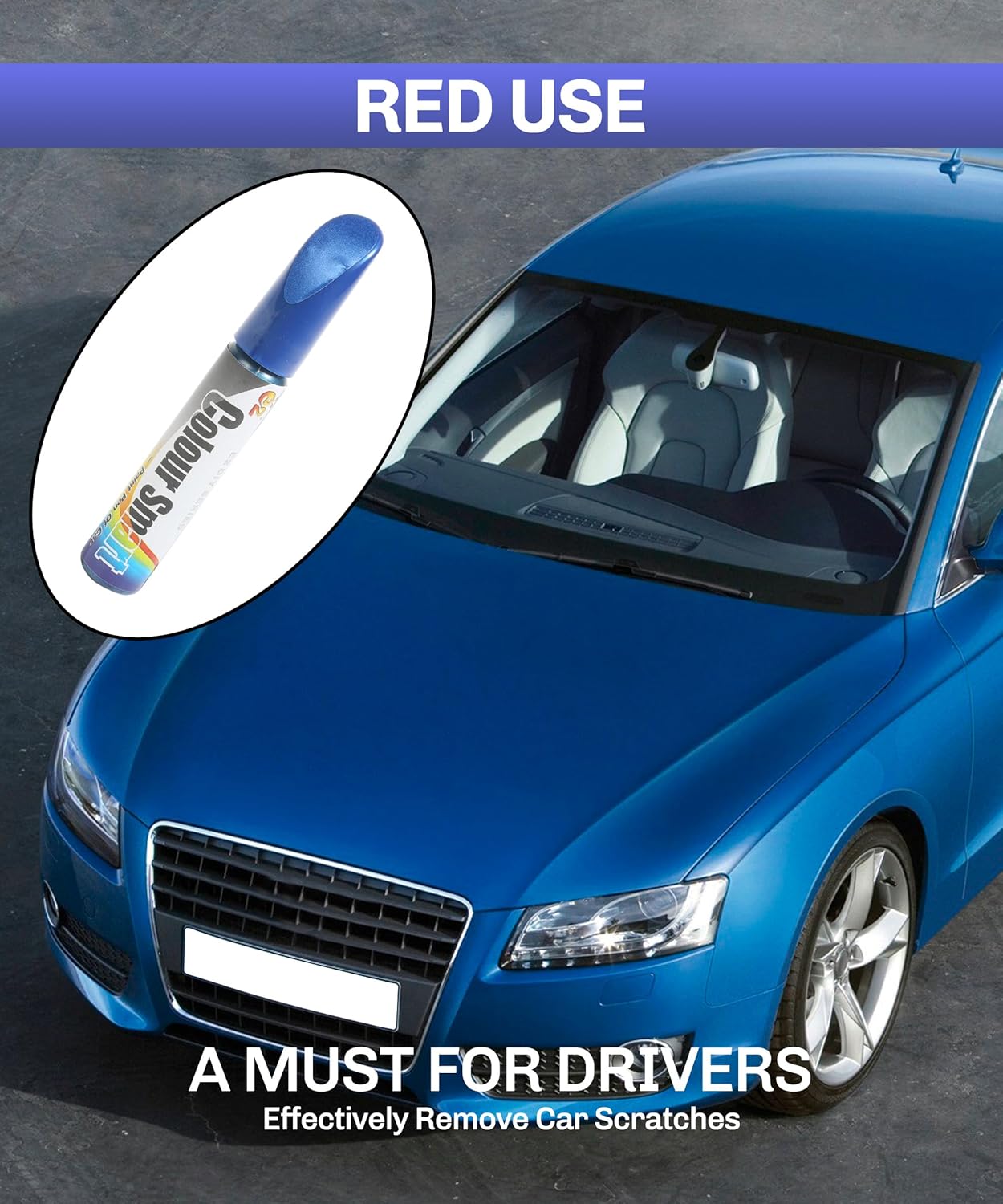Car Scratch Repair Pen - Deep Scratch Remover, Touch-up Paint Fill Pen, Blue