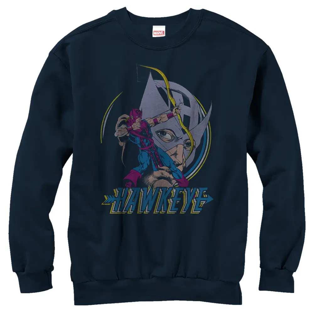 Men's Marvel Hawkeye Classic Ready Aim Fire Sweatshirt