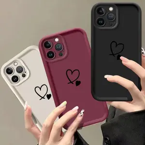 Fully covered, drop-resistant heart-shaped TPU phone case for iPhone 17PROMAX 17AIR 17/16/15/14/13/12/11 PROMAX X XS E PLUS,T4