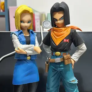 24CM Anime Dragon Ball Z Android 17 18 Figure Android 18 PVC Action Figures Collection Model Toys for Children Christmas Gifts