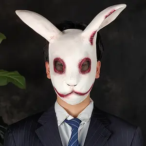 "Clearance Sale" Bonny Rabbit Latex Mask for Halloween, Prank Scares, and Cosplay. Creepy, Movie-Inspired Design for Adults. Perfect for Costume Parties, Shock Value, and Unique Gifts 40501