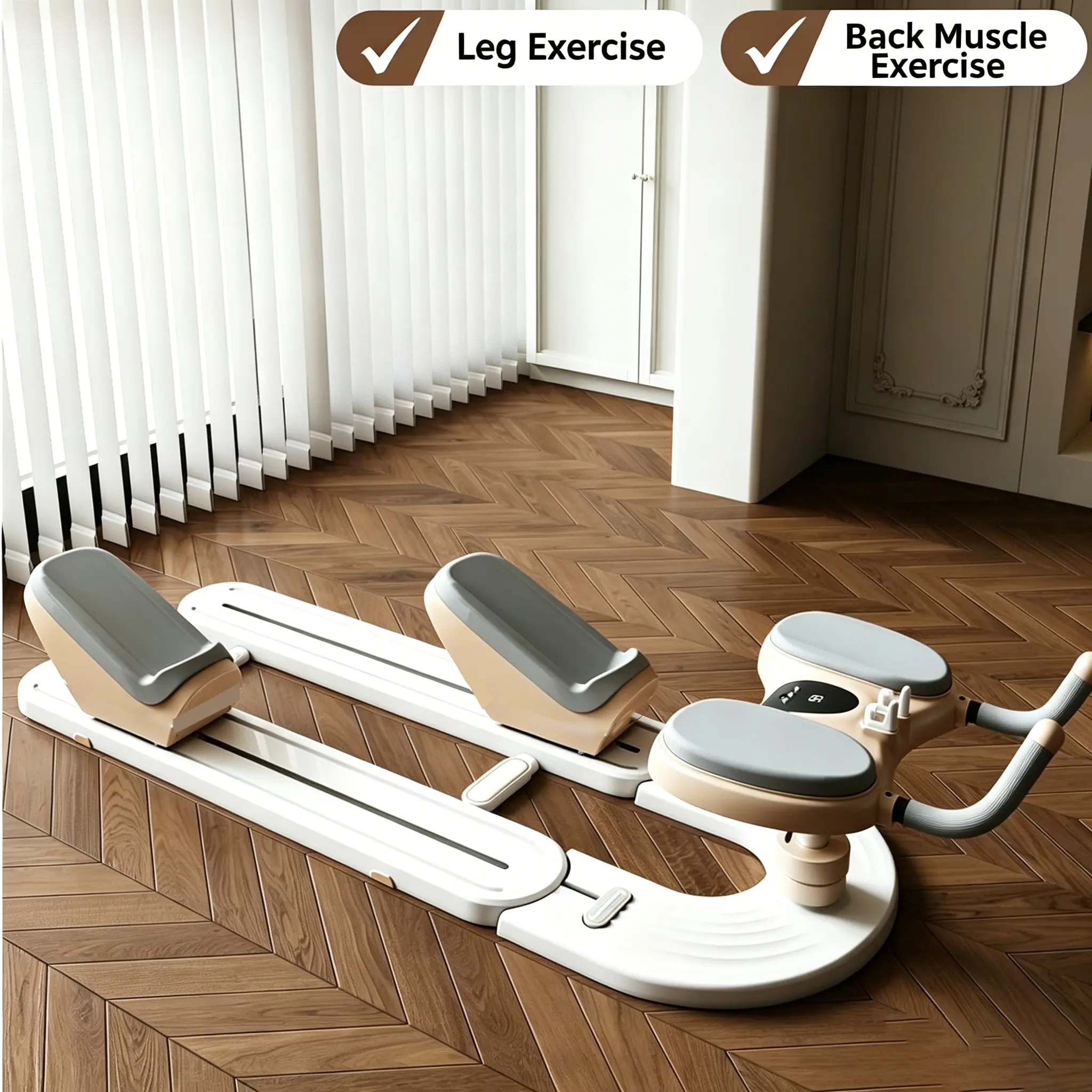 Crawling Exercise Machine with Solid Steel Frame, Multi-Gear Adjustable Height for Spine Stretching, Core Training & Back Relief - Space Saver Fitness Equipment for Sedentary Office Workers, Home Workout Station, Durability & Stability