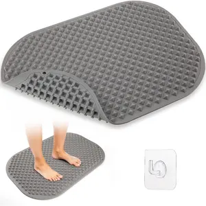 Silicone Foot Massage Mat Large Reflexology Mat for Feet Relaxation Portable Foot Acupressure Mat with DualSide Usage Foldable Standing Desk Mat for Pain Fatigue Relief GrayXL