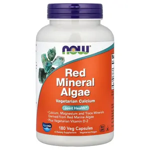 NOW Foods Red Mineral Algae, 180 Veg Capsules