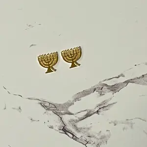 Menorah Earrings Male