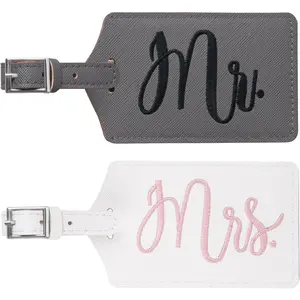 Mr and Mrs Tags, Wedding Gifts for Couples 2025, Luggage Tags for Suitcases, Bridal Shower Gifts for Vacation, Bride Travel Essentials for Women