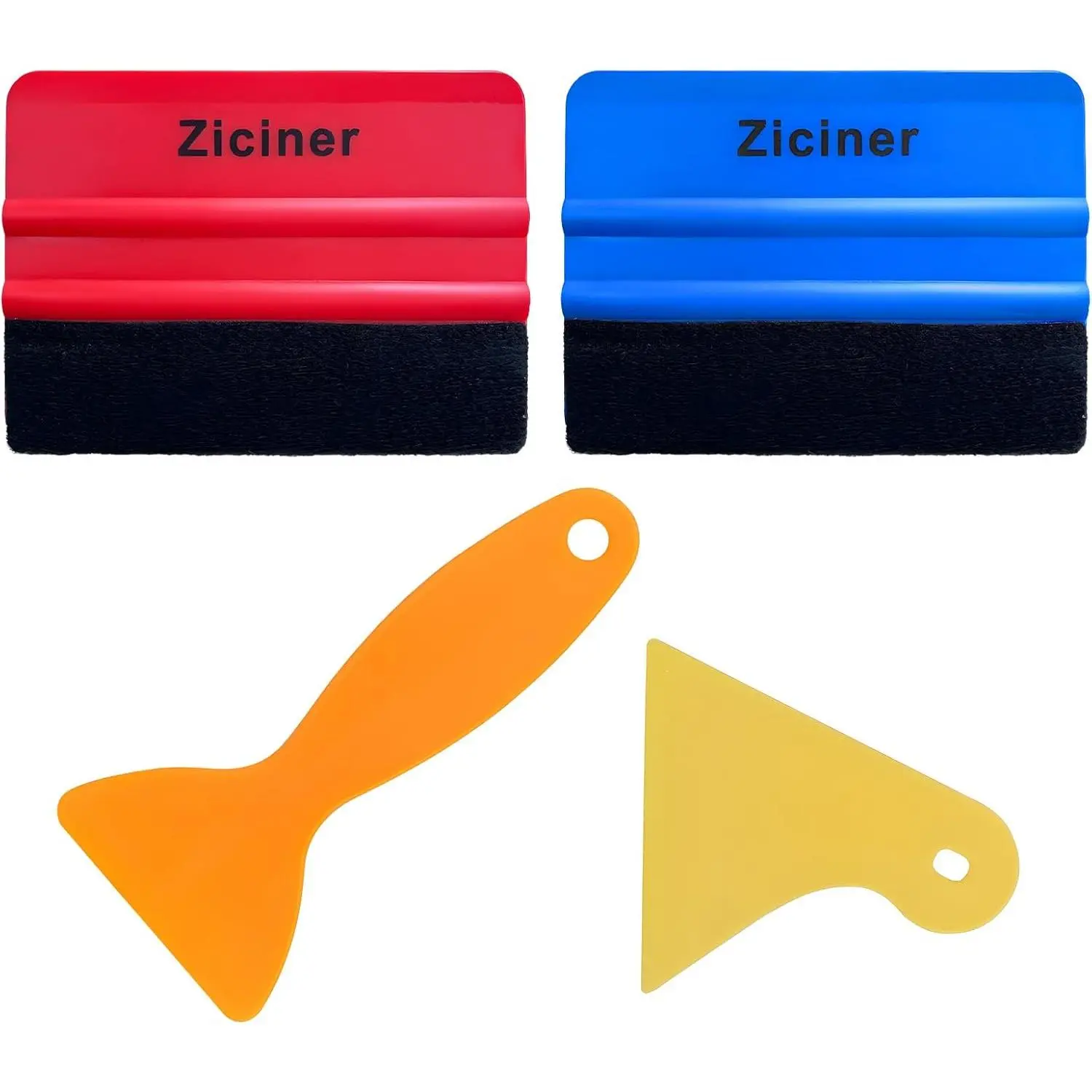 4PCS Felt Edge Squeegee Car Wrapping Tool Kit, Vinyl Wrapping Tool Window Tint Kit, Auto Applicator Tool for Vinyl Wrap, Window Tint, Wallpaper, Decal Sticker Installation film