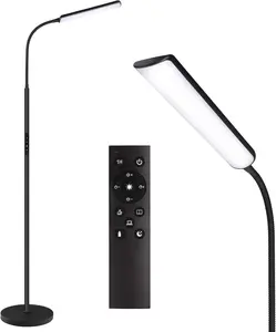 LED Floor Lamp, Bright 15W Floor Lamps for Living Room with 1H Timer, Stepless Adjustable 3000K-6000K Colors & Brightness Standing Lamp with Remote & Touch Control Reading Floor Lamps