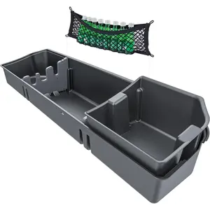 Underseat Storage Compatible with  F150(2015-2026)&Super Duty(2017-2026) SuperCrew/Crew Cab, Upgraded Rear Under Seat Organizer Cargo Box for F-150 F250 F350 F450 F550