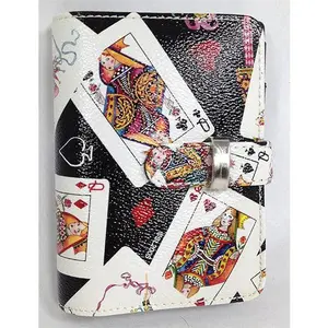 Queens Playing Cards Agenda/Purse/Wallet with Calculator