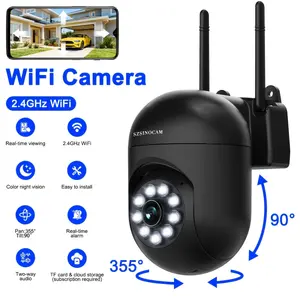 1/2/3/4PCS AI Wireless Security Camera 2.4G WiFi | Color Night Vision, Motion Detection & Visual Alert | Indoor Outdoor Wall Mount