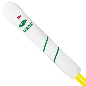 Exquisite Embroidered Golf Alignment Stick Cover, Premium PU Material, Durable & Comfortable Grip, Fits Most Golf Sticks, Ideal for Golf Training