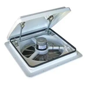 212 MAIN MAXXAIR 0004000 14x14 in Flush Mount Roof Ventilation Fan, Manual Opening, White, With Included Rain Cover