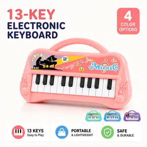 Portable 13 Keys Kids Electronic Piano Toy – Mini Handheld Music Keyboard, Early Educational Musical Instrument for Toddlers, Birthday Gift for Boys & Girls