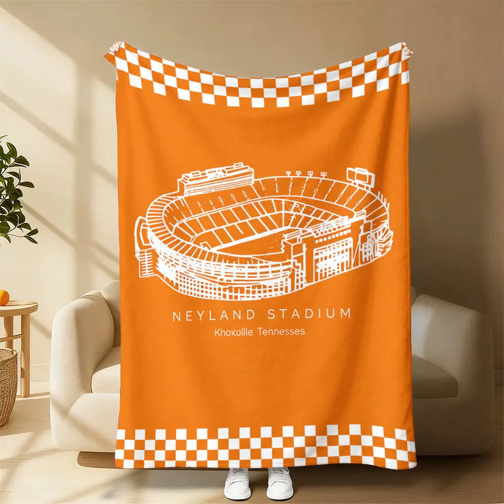 Countdown Sale! Neyland Stadium-Tennessee Volunteers Football College Style Blanket, Football Team Graphic Blanket, All-Season Home Sofa Picnic Cover, Perfect Christmas Gift for Family, College Style Blankets, Football Team Graphic Blankets