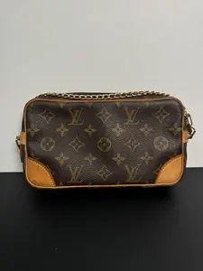Pre-owned Louis Vuitton COATED CANVAS Small Leather Goods VINTAGE MONOGRAM POUCH