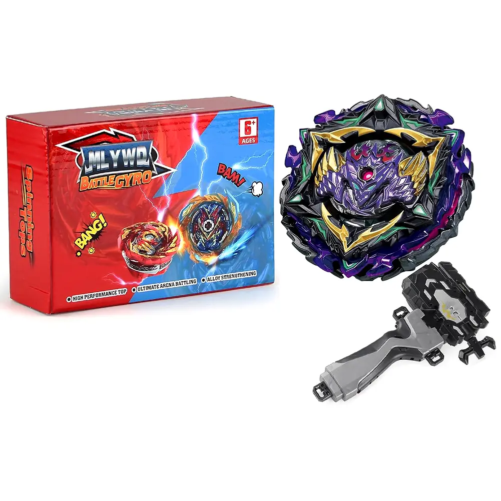 Fun Bey Burst Battling Spinning Top Toy Set, Including Launcher & Arena, Ultimate Battle Attack Pack for Kids Gifts