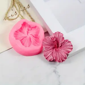 Mini Five-petal Hibiscus Flower Diffuser Stone Aromatherapy Mold, Silicone Mold, DIY Mini Flower Aromatherapy Candle Mold, Fragrance Soap Mold