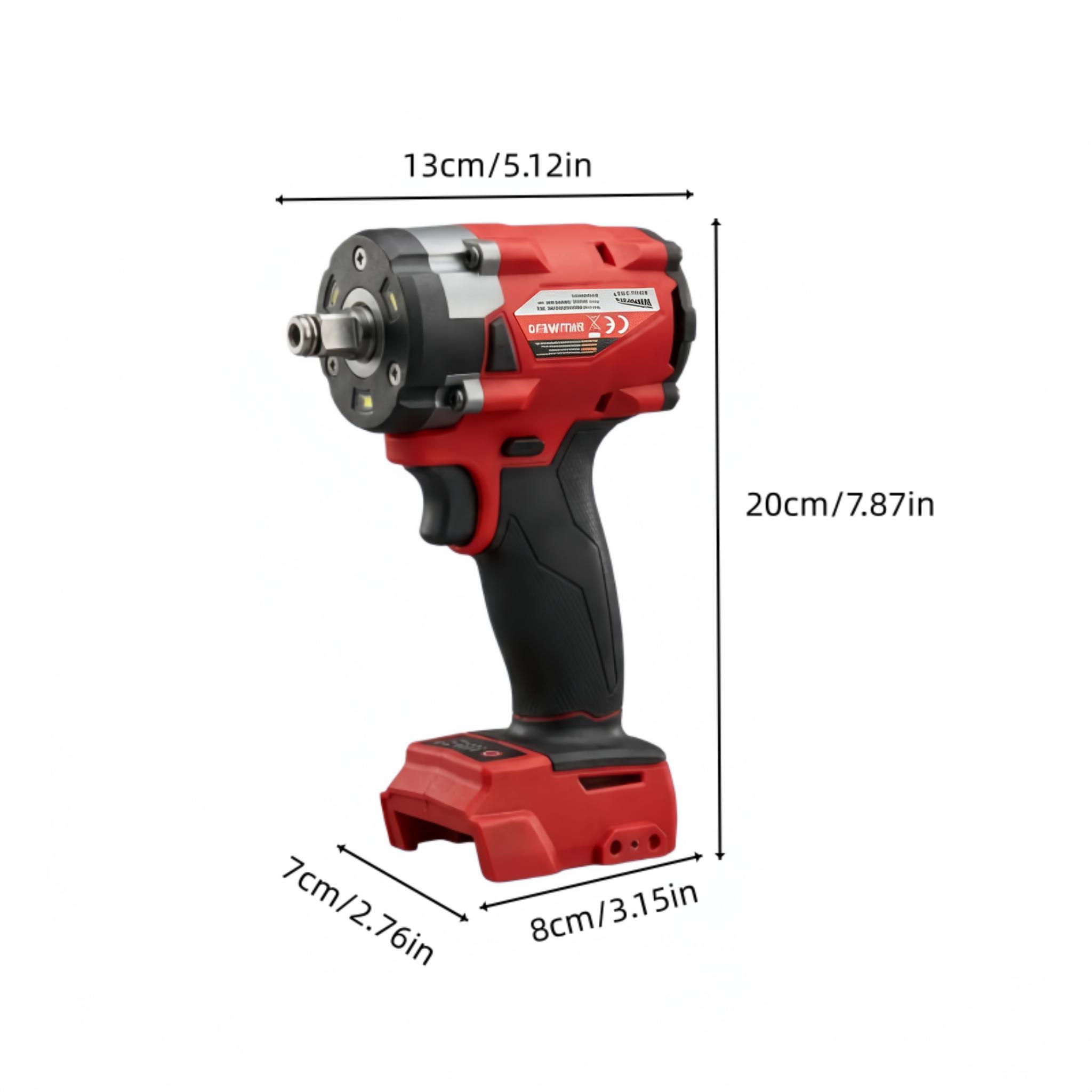 2Pcs for Auto Mechanics & DIY Lovers,Milwaukee 18V Brushless Combo,1/2" Driver,4500RPM,300N Torque,3-in-1 Mode,Forward Reverse Adjustable,Fit M18 DCF880 Battery,for Auto Repair,Garage & Home Construction,Cordless Impact Wrench Drill Kit