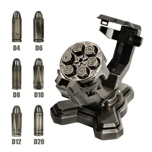 Bullet Nest TRPG Dice/Metal Bullet Dice/ Set design of the legendary revolver Webley MK VI/ Bullet nest