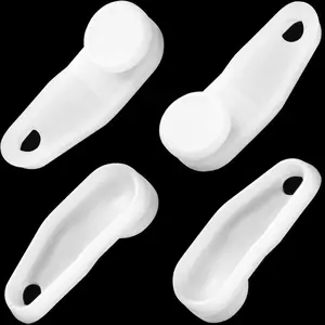 50 Pieces White Plastic Curtain Track Glider Hooks - Rail Track Runners Slider for Window and Shower