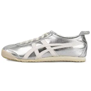 Onitsuka Tiger MEXICO 66 Low-Top Sneakers for Men and Women in Silver, Comfortable and Versatile for Casual Wear Trending Shoes, House White Official Shoes to Get / Maison Mihara
