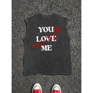 Men's Letter Print Tank Top, Regular Fit Casual Sleeveless Top for Summer, Men's Clothes for Daily Wear, Tanktop