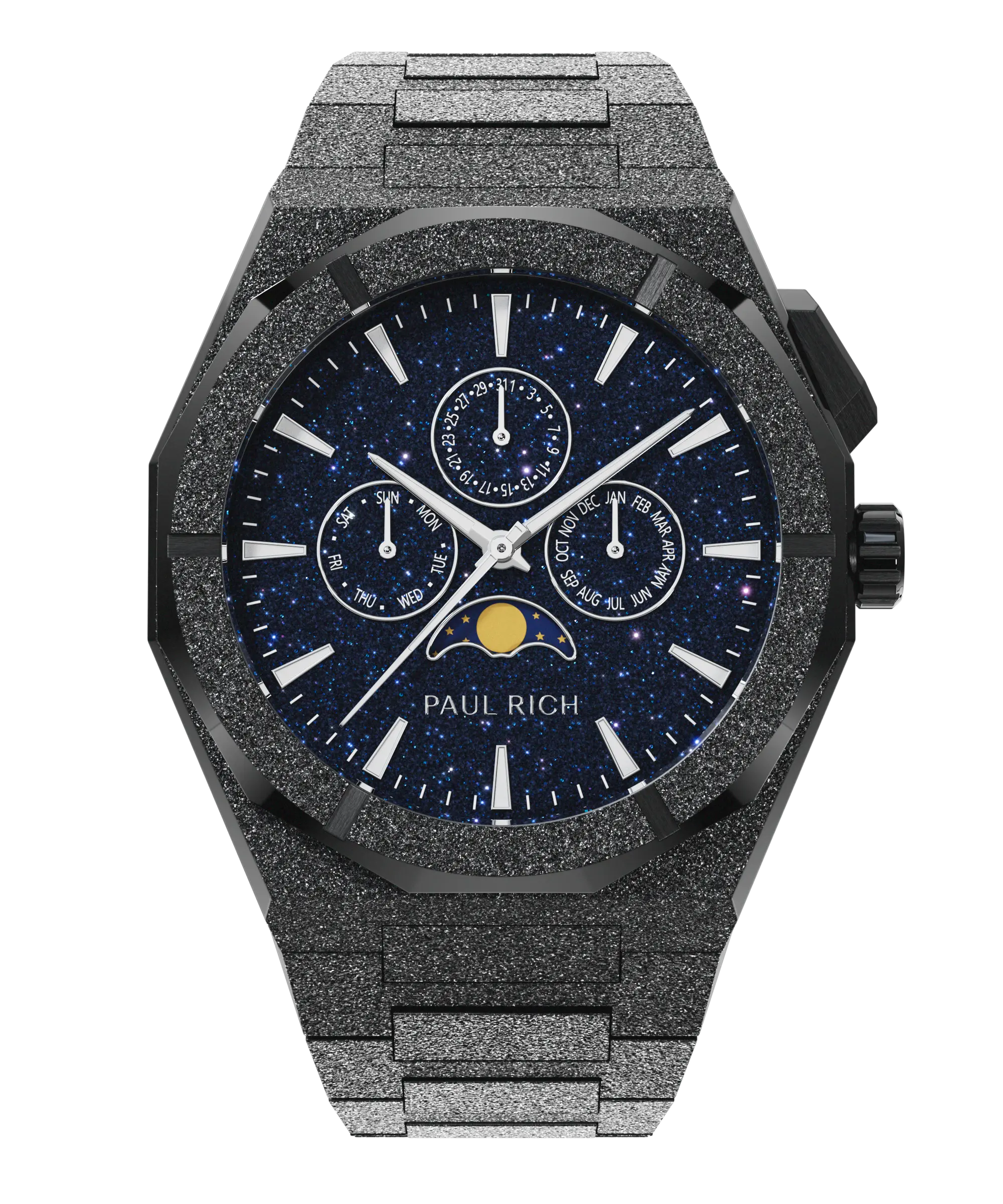 Moonphase Frosted Star Dust II Black