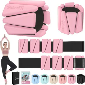 Adjustable Wearable Pilates Wrist & Ankle Weights Set, Silicone Bangle for Home Gym, Travel, Yoga, Barre, Strength Training, Home Workout Equipment