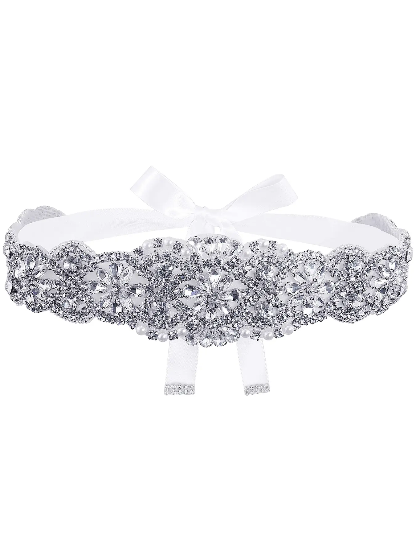 1PC Bridal Crystal Rhinestone Braided Wedding Dress Sash Belt Waist Tie Belt Dress Belts