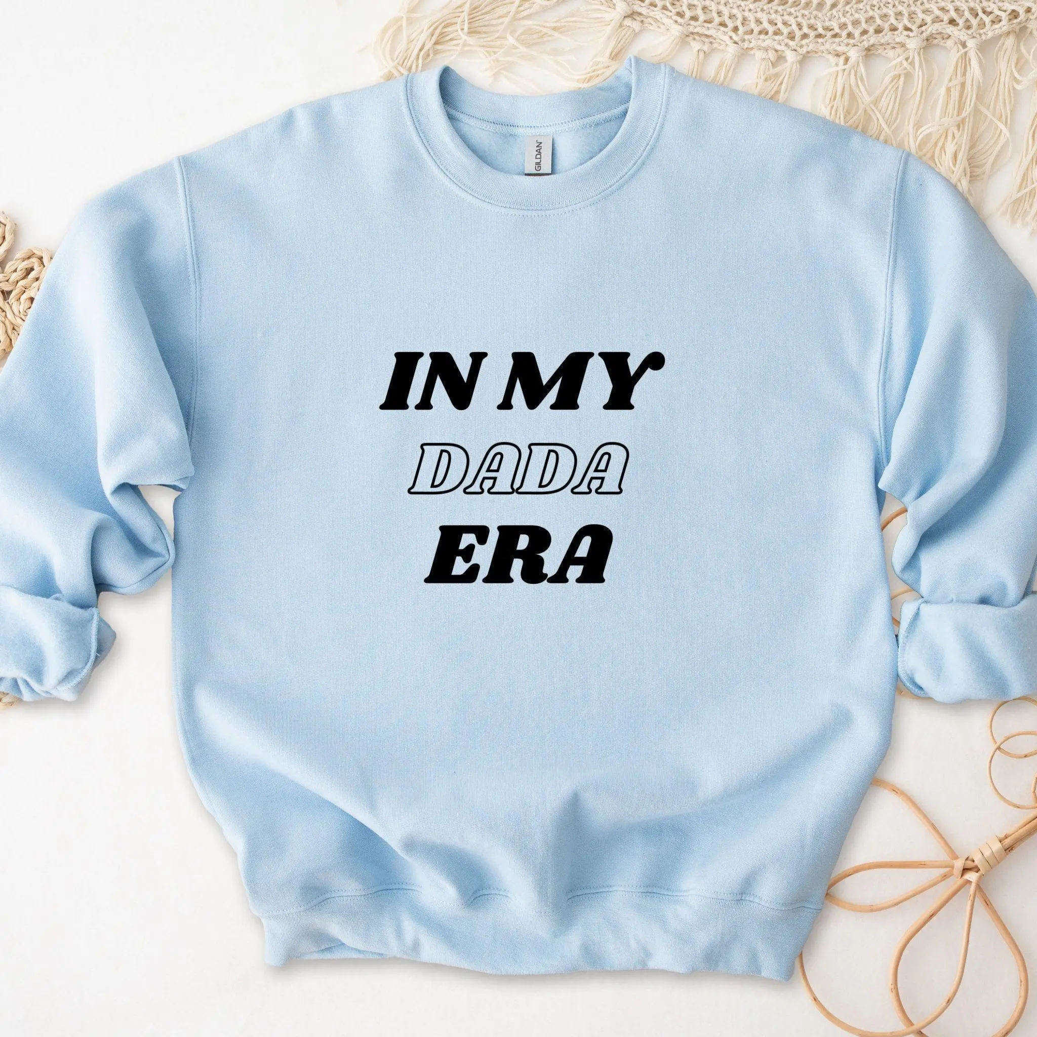 In My Dada Era Sweatshirt by Humraha | Desi Arab Muslim Fashion Apparel Gifts for Ramadan Eid Nikkah Wedding Couples Families New Moms Aunts Uncles Grandparents | Pakistan India Bangladesh Palestine Lebanon Egypt Syria
