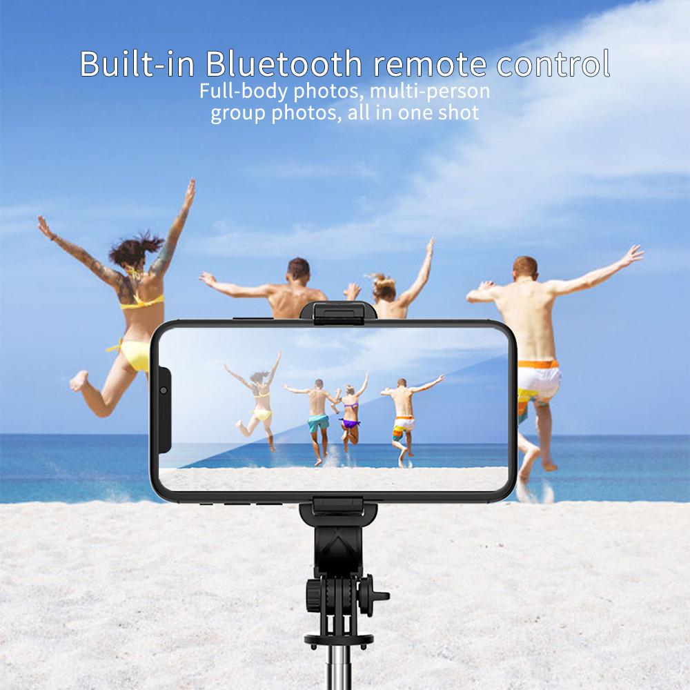 41-Inch Selfie Stick Tripod with Rechargeable Fill Light and Bluetooth Remote, Extendable Phone Tripod Stand, 3 Light Modes and 9 Brightness Levels for Vlogging, Live Streaming, iPhone & Android