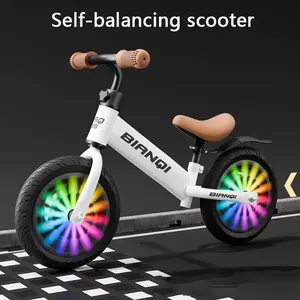 Balance Bike Without Pedals, Light-Up Bicycle for Kids Aged 3-8, Baby Gliding Step Car, Fun and Safe Riding Toy