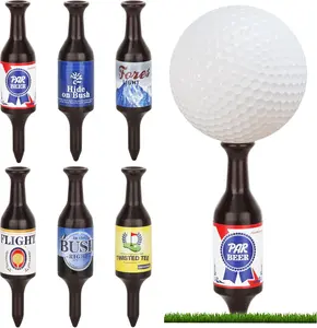 Beer Bottle Golf Tees, Virtually Unbreakable and Recyclable Plastic Golf Tee 6/12 Pack, Golf Gift for Men, Bachelor Party Novelty Gift, for Golfers