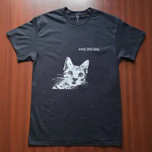 lovely little kitty Tee | Cute Cat Unisex Cotton T-Shirt