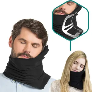 Orthopedic Neck Pillow for Neck Pain Relief Breathable Comfortable Travel Pillow with Washable Cover Ideal for Airplane Car Train Home Use Magnetic Fabric Cervical Neck Support