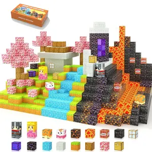 Magnetic Tiles 84PCS Building Blocks Set for Kids Ages 4-8, STEM Montessori Educational Toys, Sensory Magnetic Construction Kit, Creative Gift for Boys & Girls